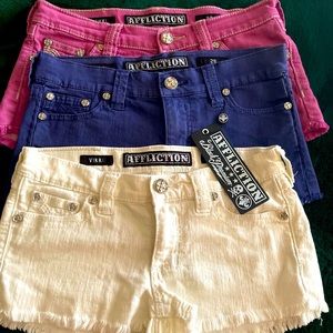 ❤️‍🔥AFFLICTION Jean short shorts NEW gorgeous💖